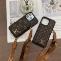 Louis Vuitton Fashion  shoulder card holder gucci iPhone 16/16 pro max 15 plus 14 pro case coque gucci lv iPhone 16 pro 16 plus 16 Pro Max  Case Custodia Hulle FundaFashion Brand iphone 15 16 pro max  Full Cover housse