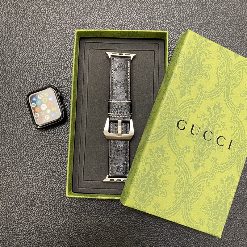 Gucci Leather Apple Watch Band for Series 1/2/3/4/5/6/7/8/9/10/Ultra2Apple Watch Series