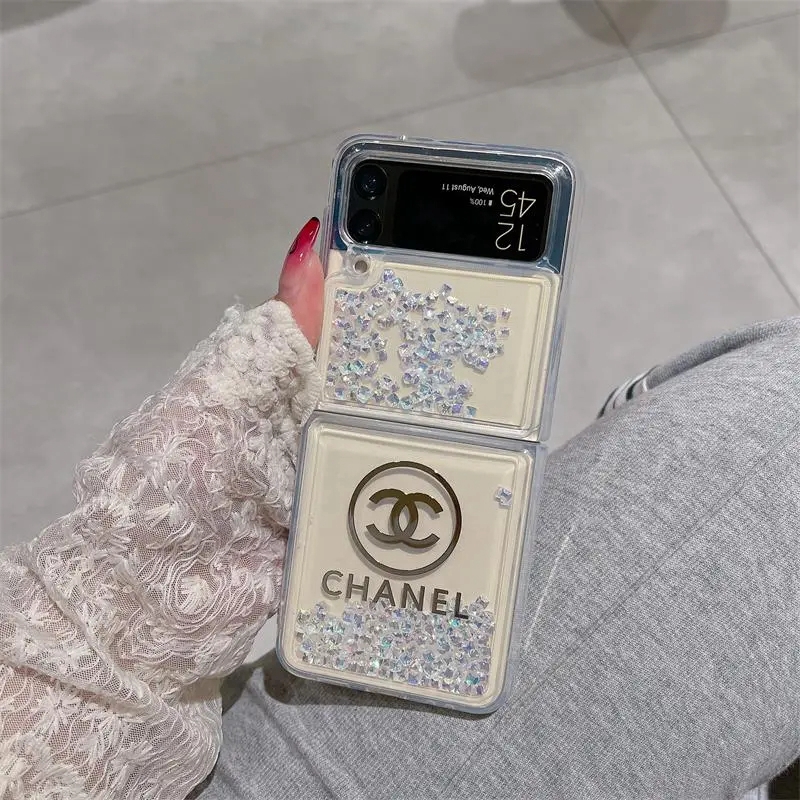 Chanel galaxy z flip 6 fold 6 5 4 3 2original luxury fake case samsung z fold 6 flip 4 5 6 cover shellLuxury